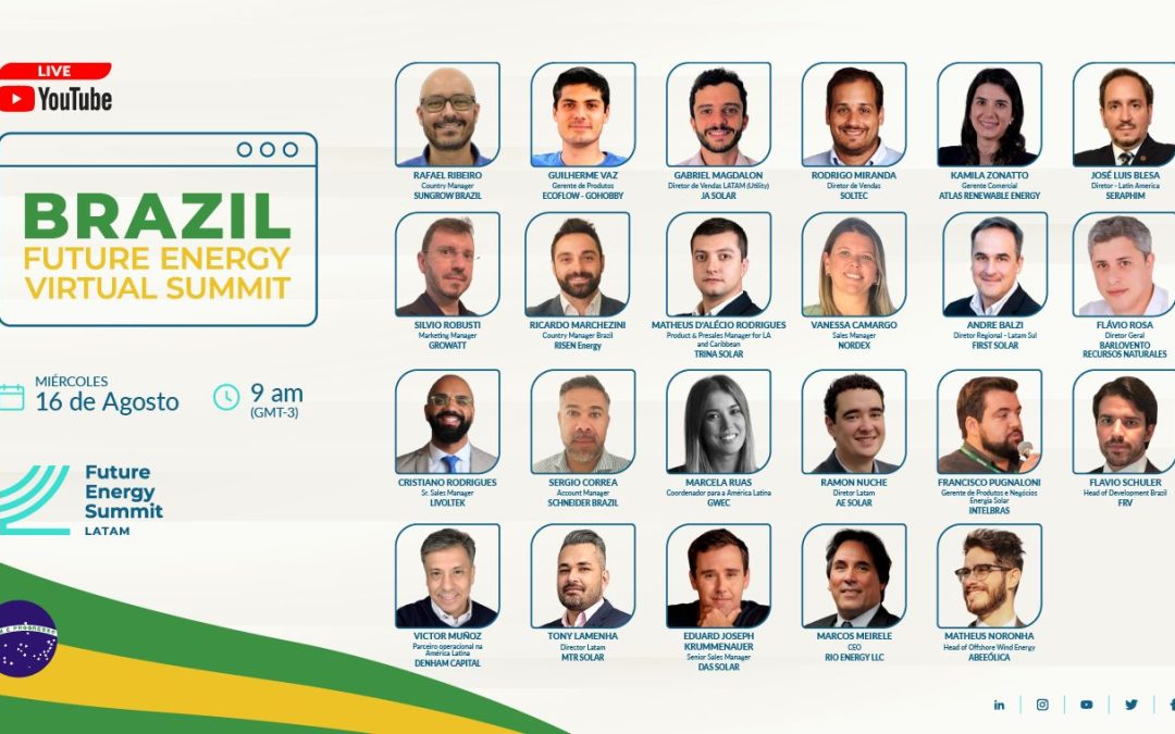 Más de 20 empresas analizarán en detalle el mercado renovable de Brasil en un evento virtual y gratuito